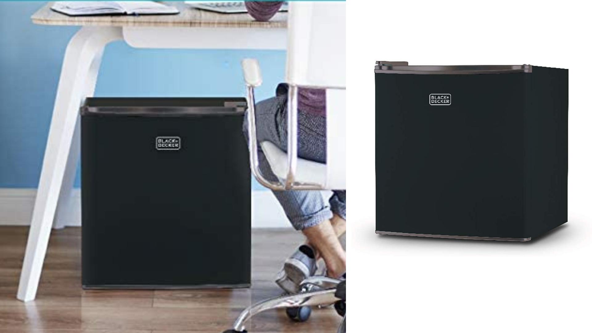 If you are cramped for space in your dorm room, then buy a mini fridge that really shrinks.