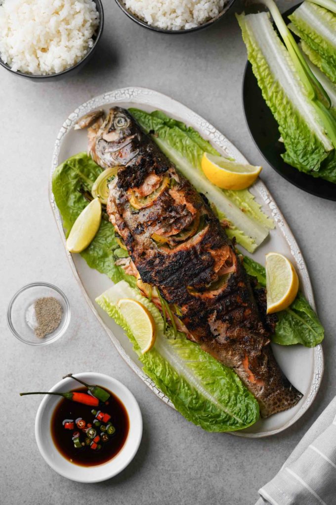 charcoal grilled fish