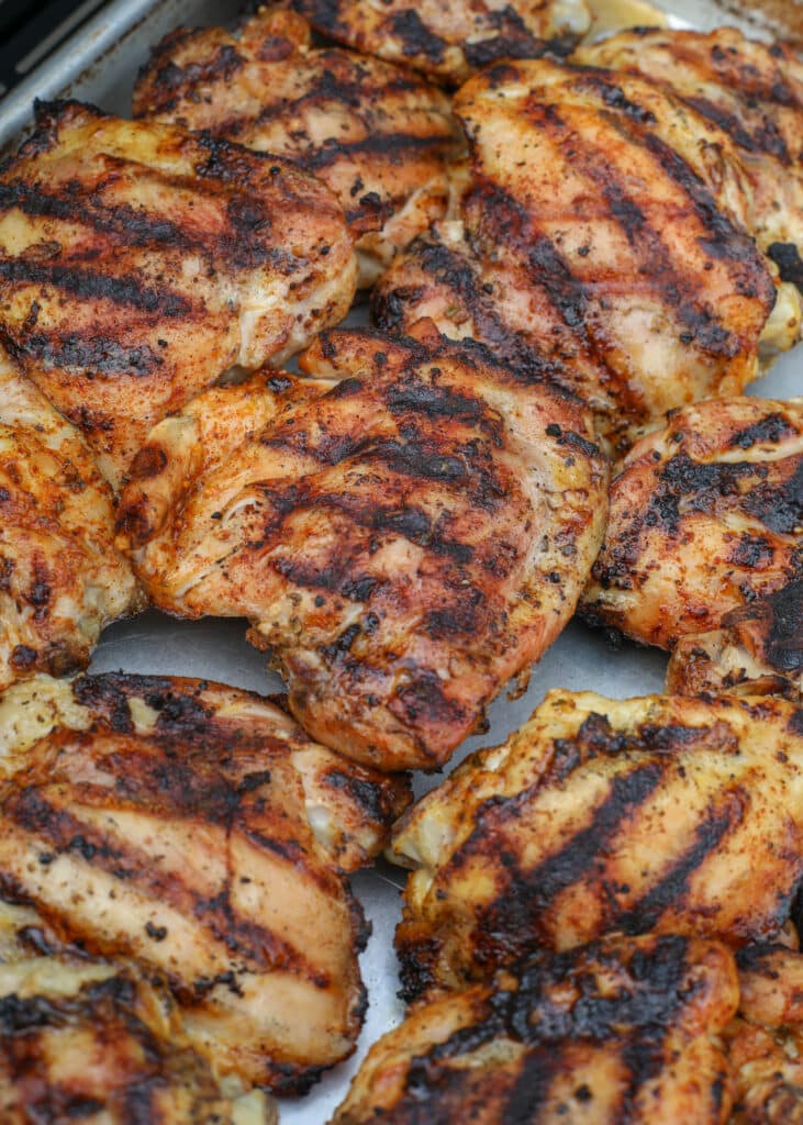 Perfect grilled chicken thighs