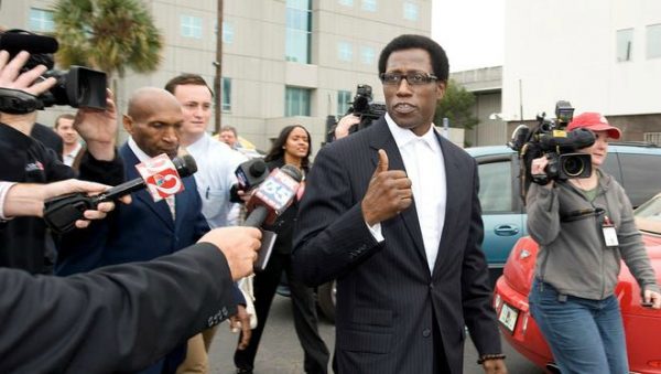 Wesley Snipes chats with Journalist after serving prison term