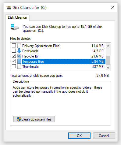Clean up your hard drive with Disk Cleanup (cleanmgr)