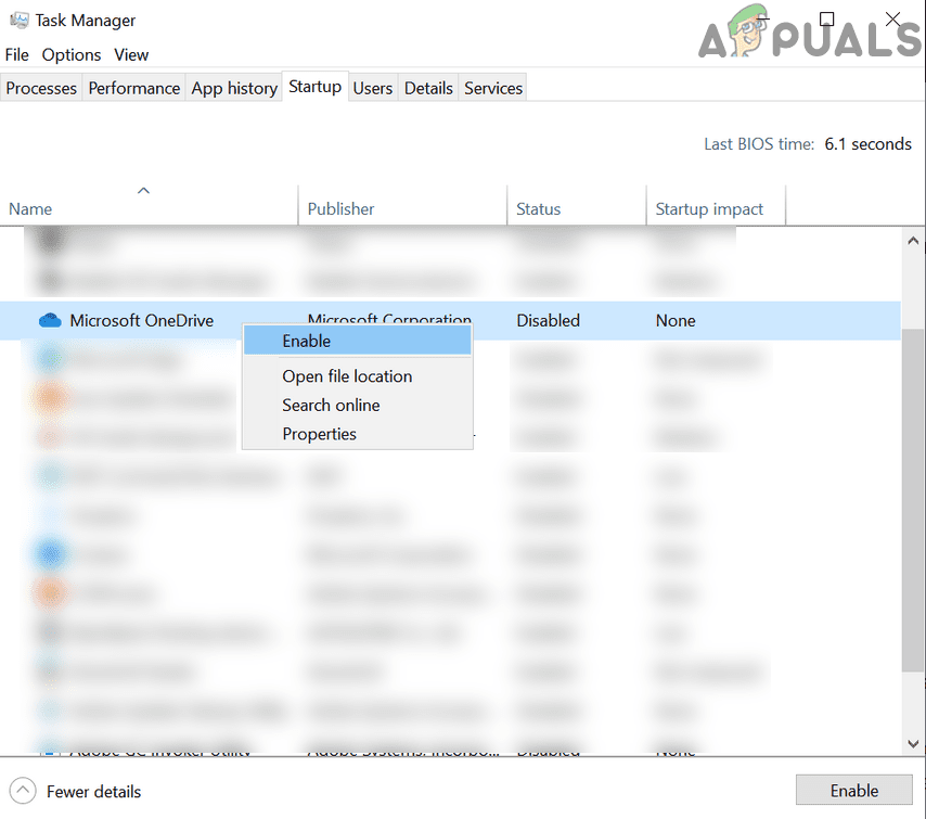 8 enable all the items in the startup tab of the task manager 10