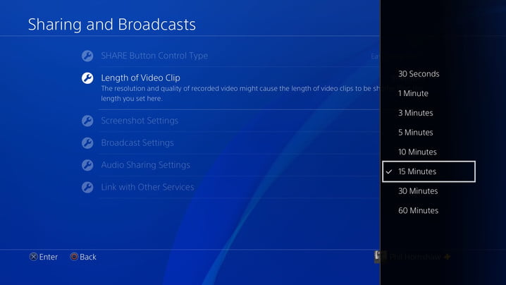 set video duration how to record gameplay video on ps4