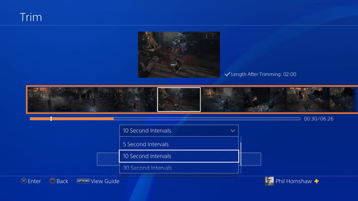 cut interval menu how to record gameplay video on ps4