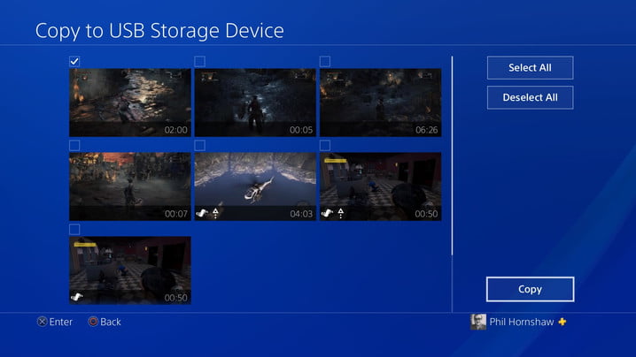 choose to copy to usb how to record gameplay videos on ps4