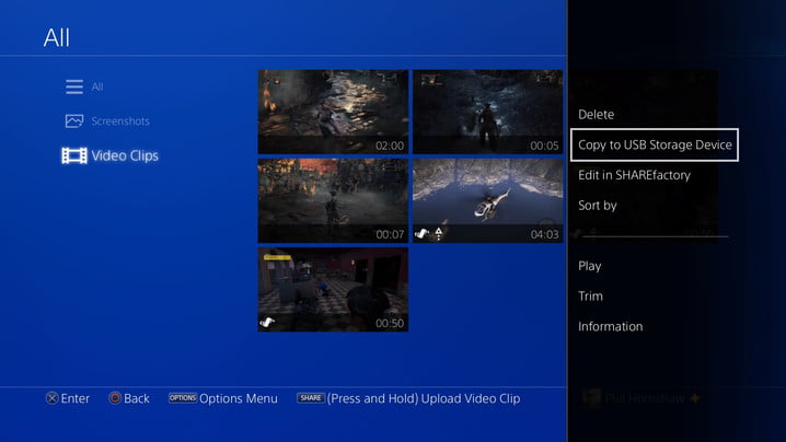 copy to usb how to record game play video on ps4