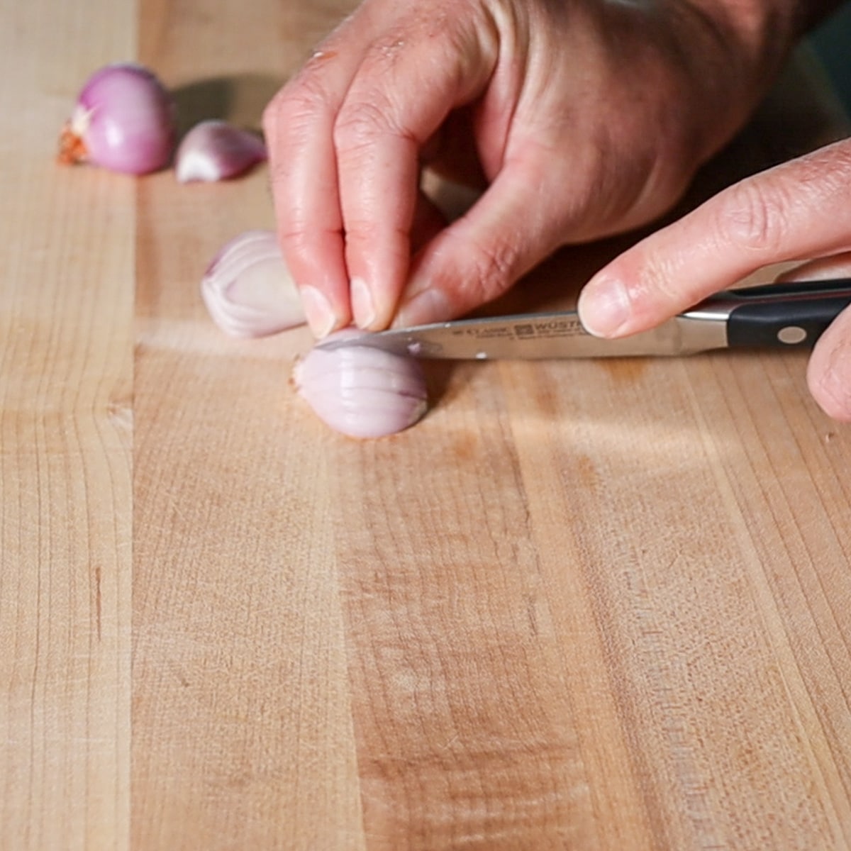 cut into shallots