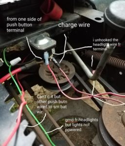 Wiring the switch on the lawn mower