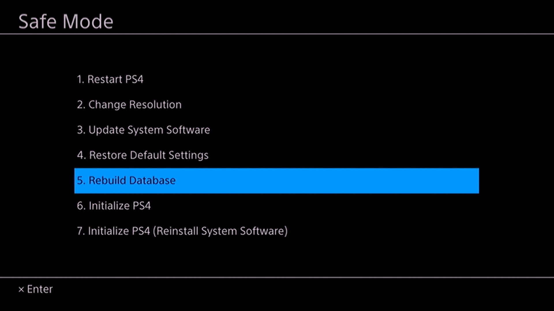 rebuilding PS4 database to eliminate PS4 slowness