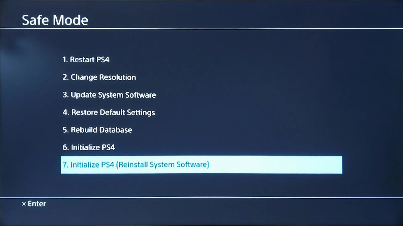 Initialize PS4 to resolve PS4 Freeze issue