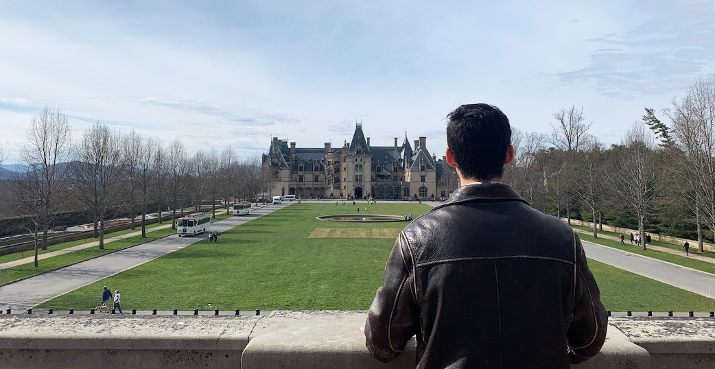 A statue at Biltmore in Asheville