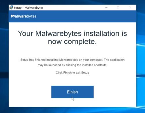 Complete Malwarebytes Setup Wizard