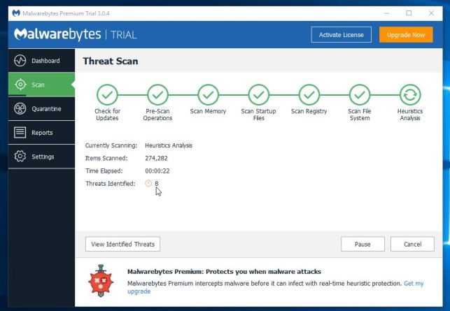Scan Malwarebytes for Malware