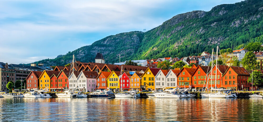 Photo of Bergen harbor on a winter day