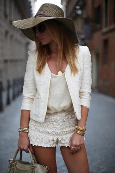 white linen jacket
