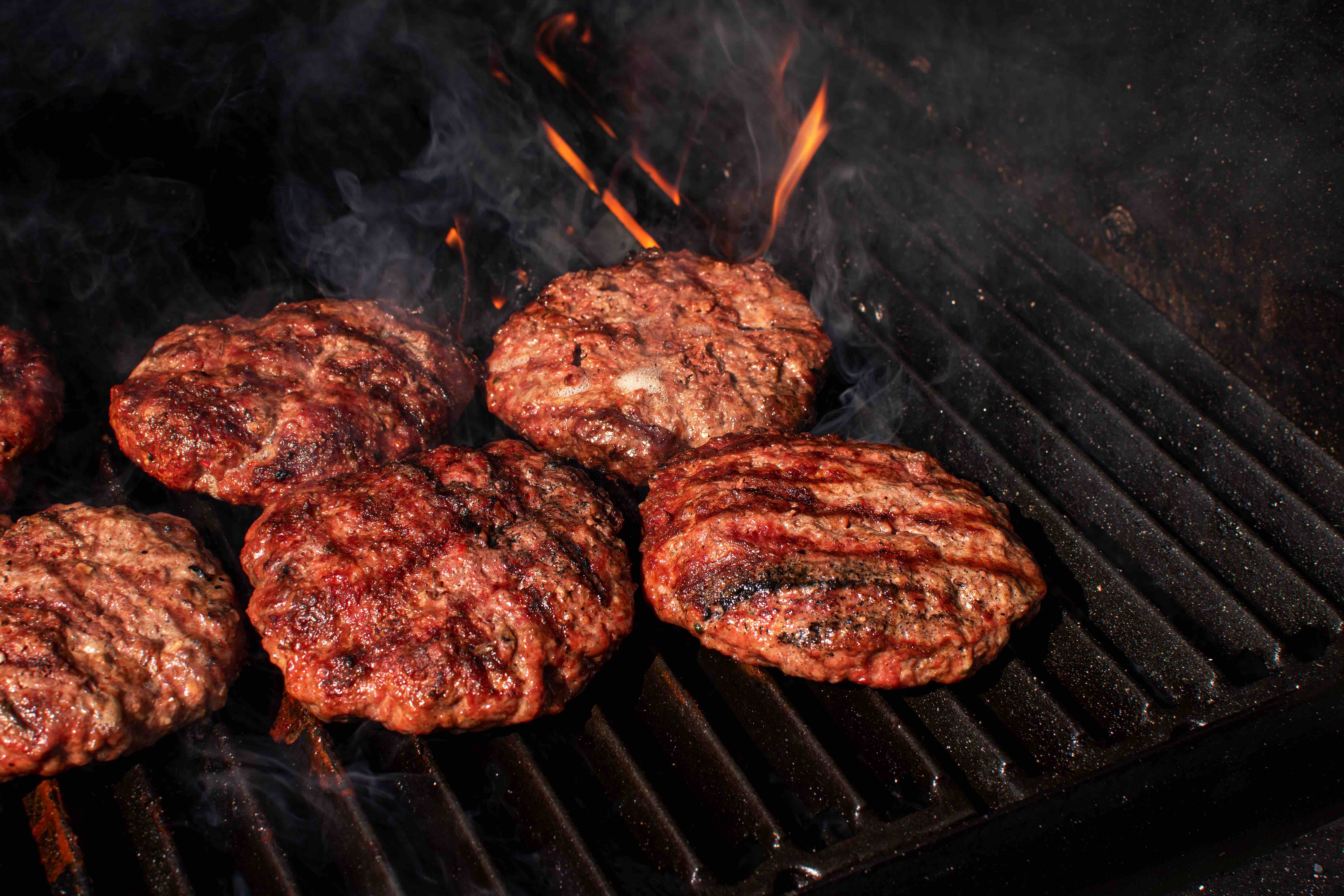 BBQ Hamburger with grilled pate