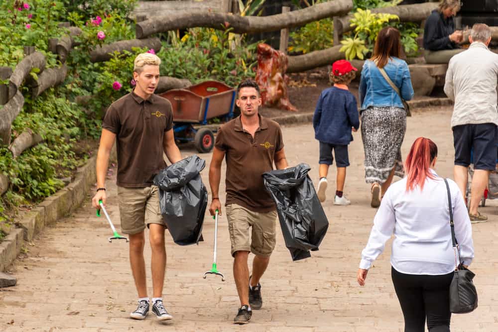 cleaning up the park