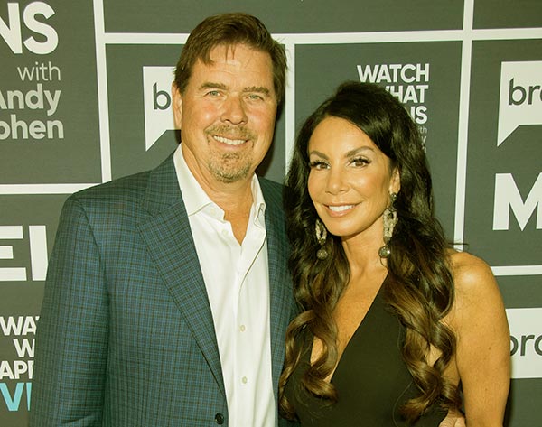 Image caption: Marty Caffrey with ex-wife Danielle Staub