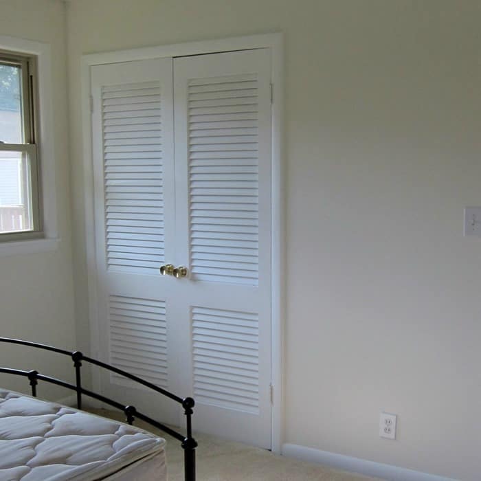 Paint covered doors and covered shutters