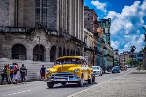 Colorful buildings in Havana, Cuba