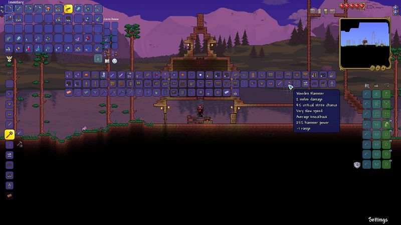 How to make stairs in terraria Step 2