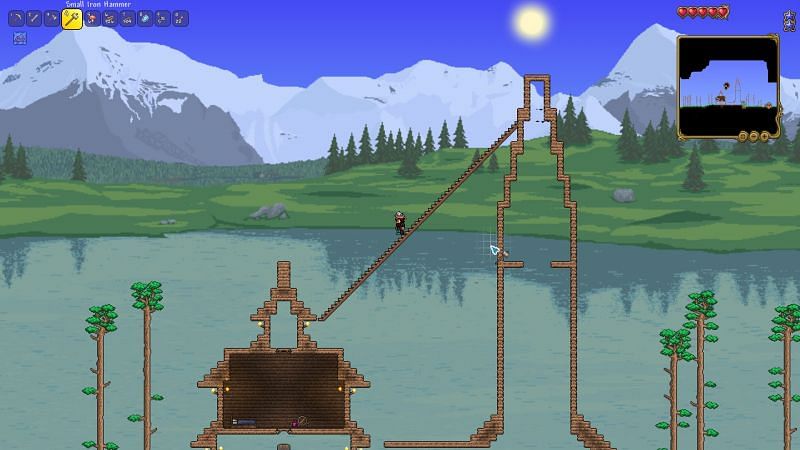 How to make stairs in terraria Step 5