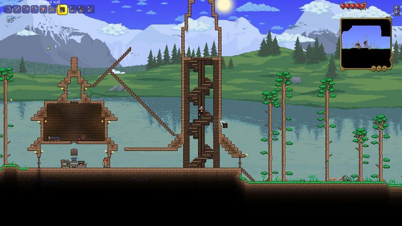 How to make stairs in terraria Step 11
