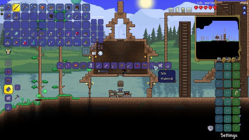 Silk making in Terraria