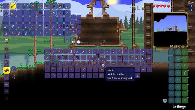 Silk making in Terraria