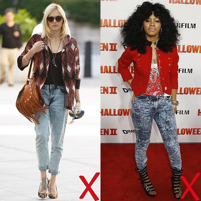 Fearne Cotton at BBC Radio 1 studios in London, England, on August 11, 2014; Teyana Taylor at the premiere of Halloween II held at the Grauman