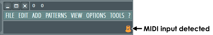 MIDI input detected