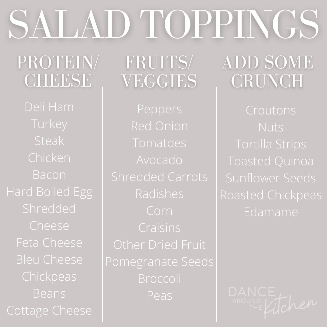 List of salad toppings