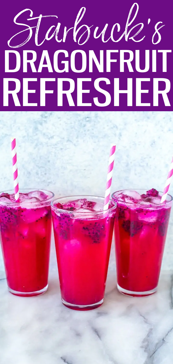 This Mango Mango Refresher is JUST like the Starbucks version and the ingredients are easier to find than you think! #starbuckscopycat #dragonfruitrefresher