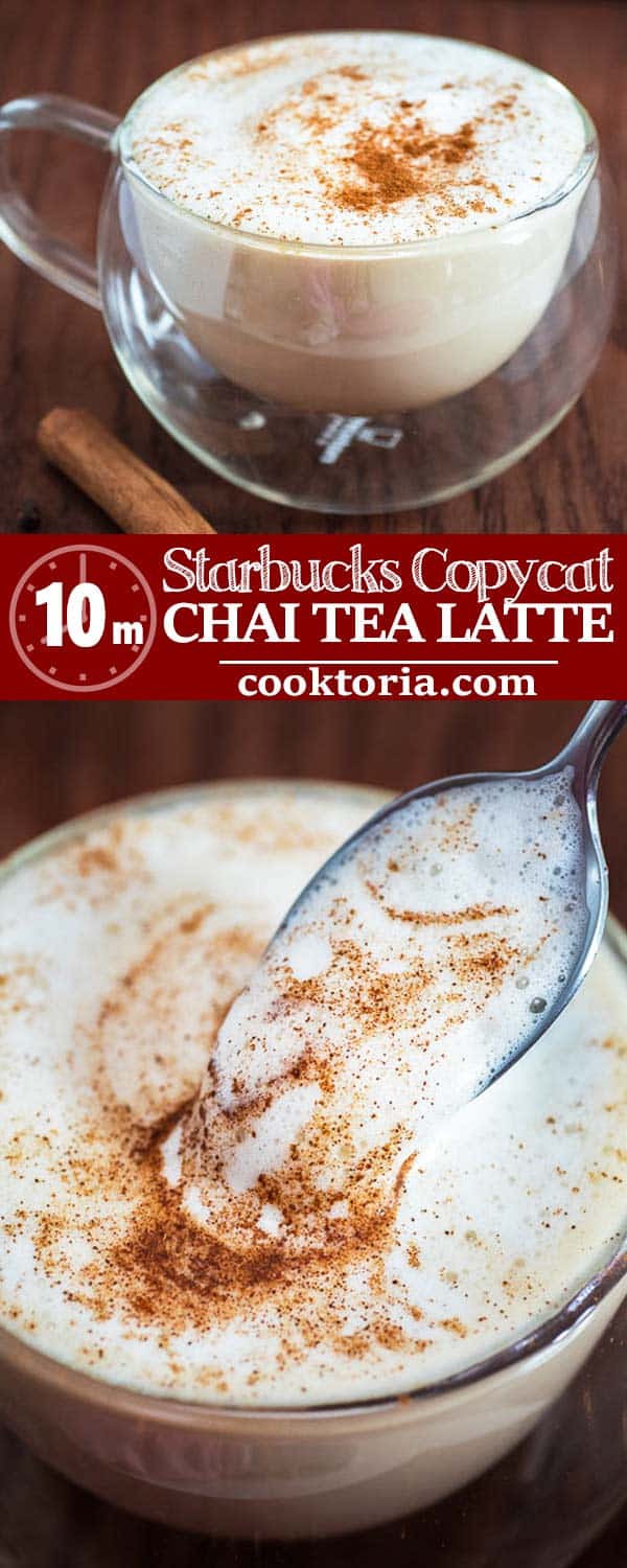 Follow my step-by-step instructions and make a classic Starbucks Chai Tea Latte at home! This drink is easy to make, delicious and keeps you warm during the cold season. 