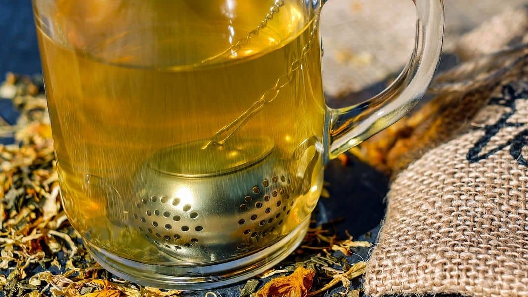 An infusion-shaped teapot in glass