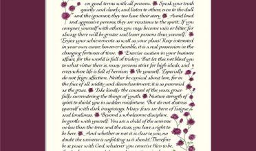 desiderata poster