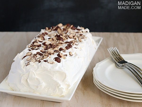 The recipe for making malted milk cream cake