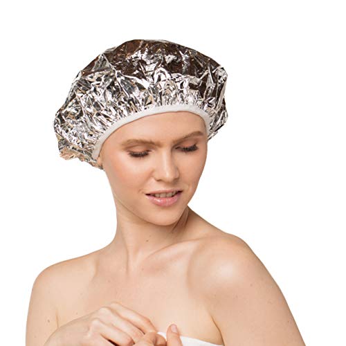 Kitsch Pro Reusable Treatment Cap for Hair, Deep Conditioner Cap, Hair Color Cap, Silver Foil Cap