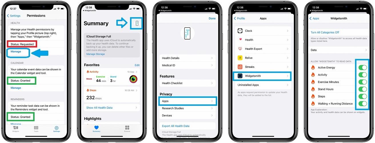 how to fix widgetmith . data permission error