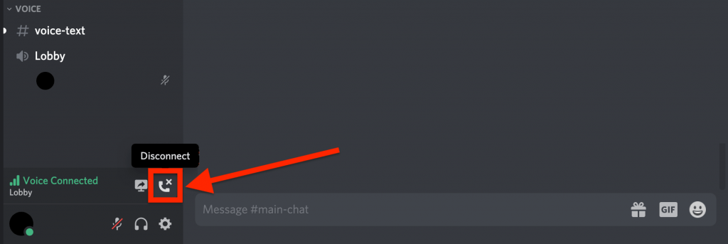 How to leave a voice channel in discord