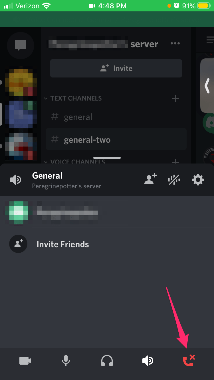 How to leave a voice channel in discord