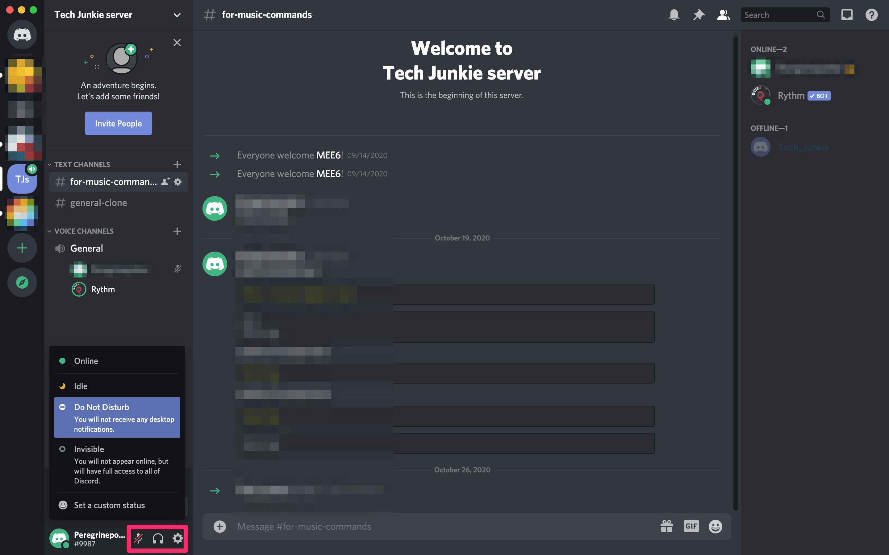 How to leave a voice channel in discord