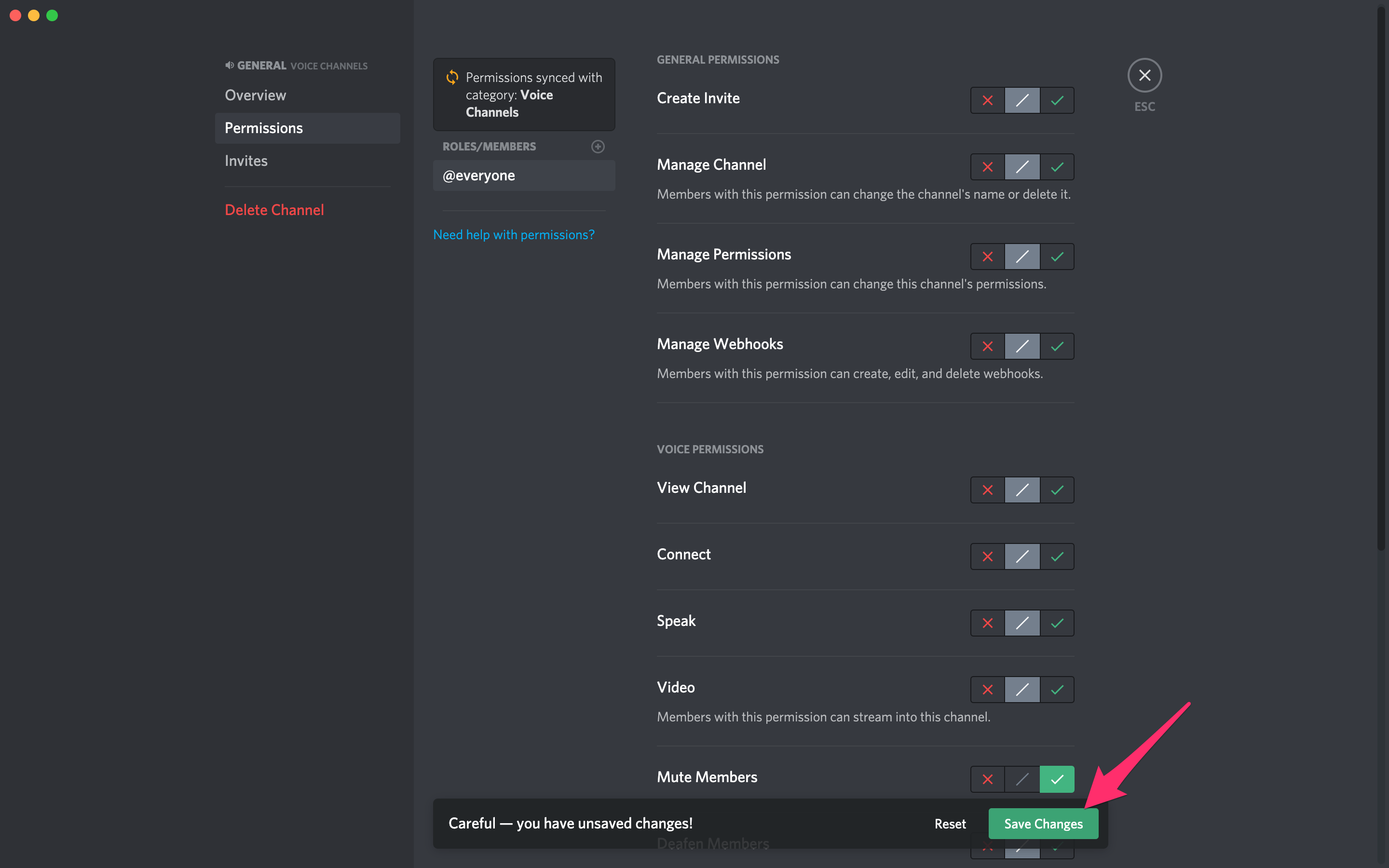 How to leave a voice channel in discord