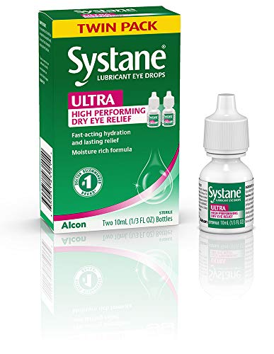 Systane Ultra Lubricant Eye Drops, Twin Pack, 10 mL each, packaging may vary