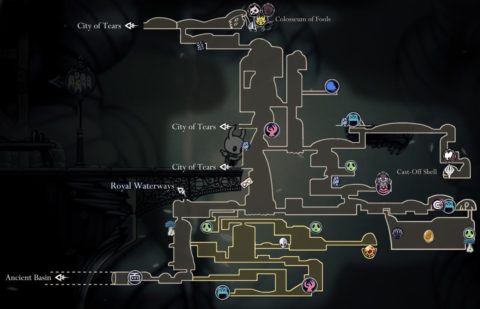Map next to Hollow Knight Kingdoms