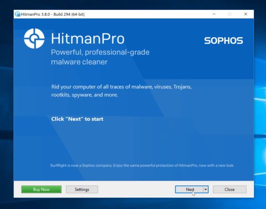 HitmanPro setup process