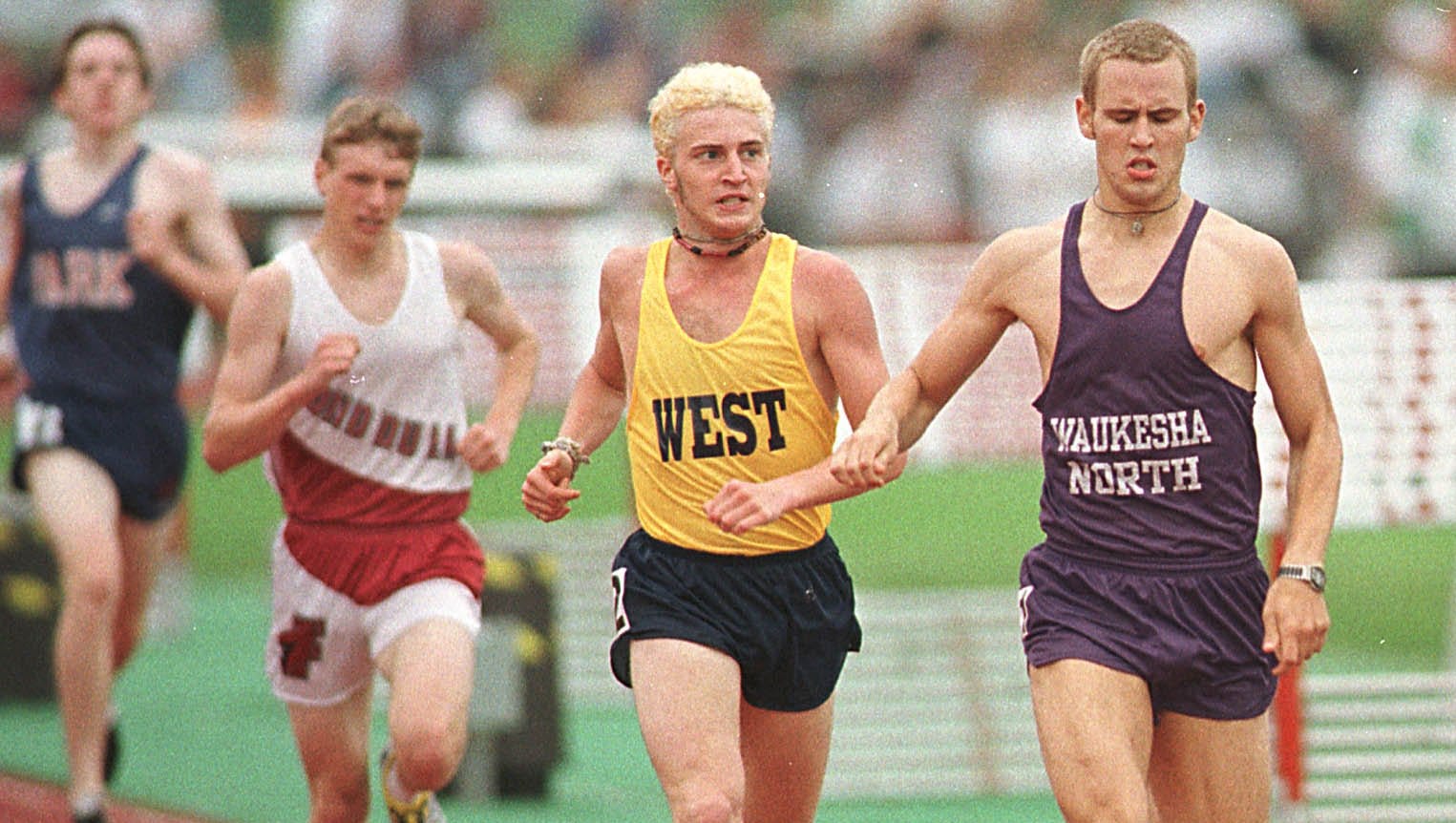 While a senior at Waukesha North High School, Nick Viall led the men to the finish line in the boys' 800-meter run at the June meeting.