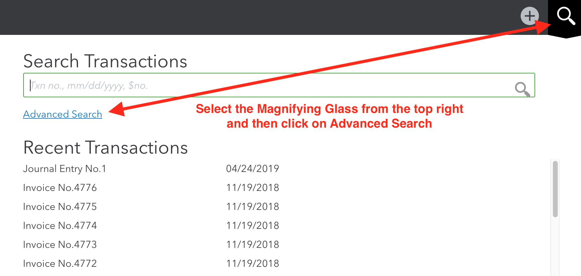 Gear icon check log