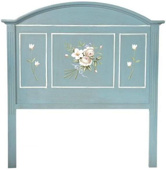 Blue color antique french style headboard