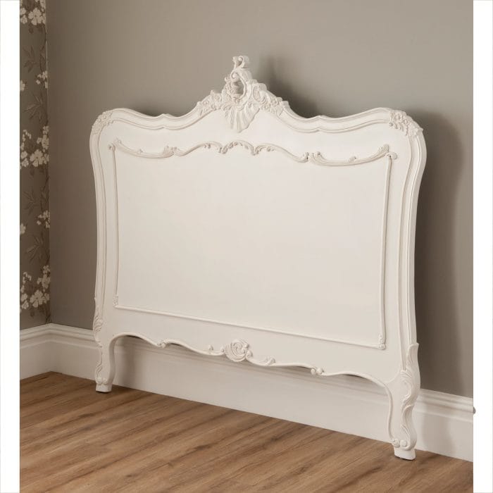 French style headboard in white